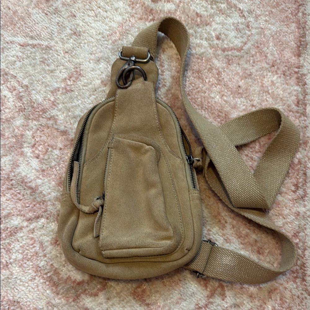 Tan Free People Crossbody Bag